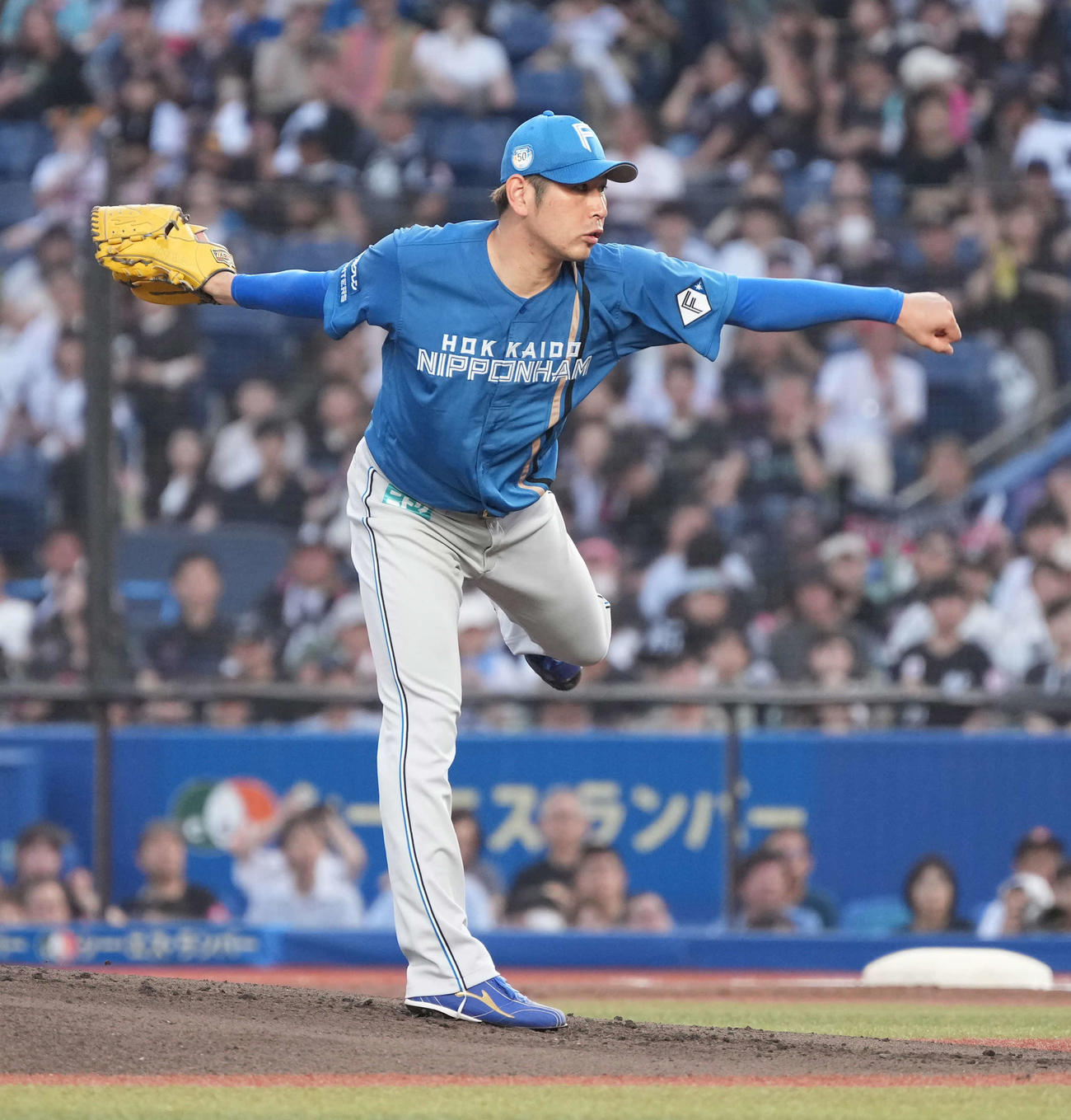ロッテ対日本ハム　日本ハム先発の加藤貴（撮影・小沢裕）