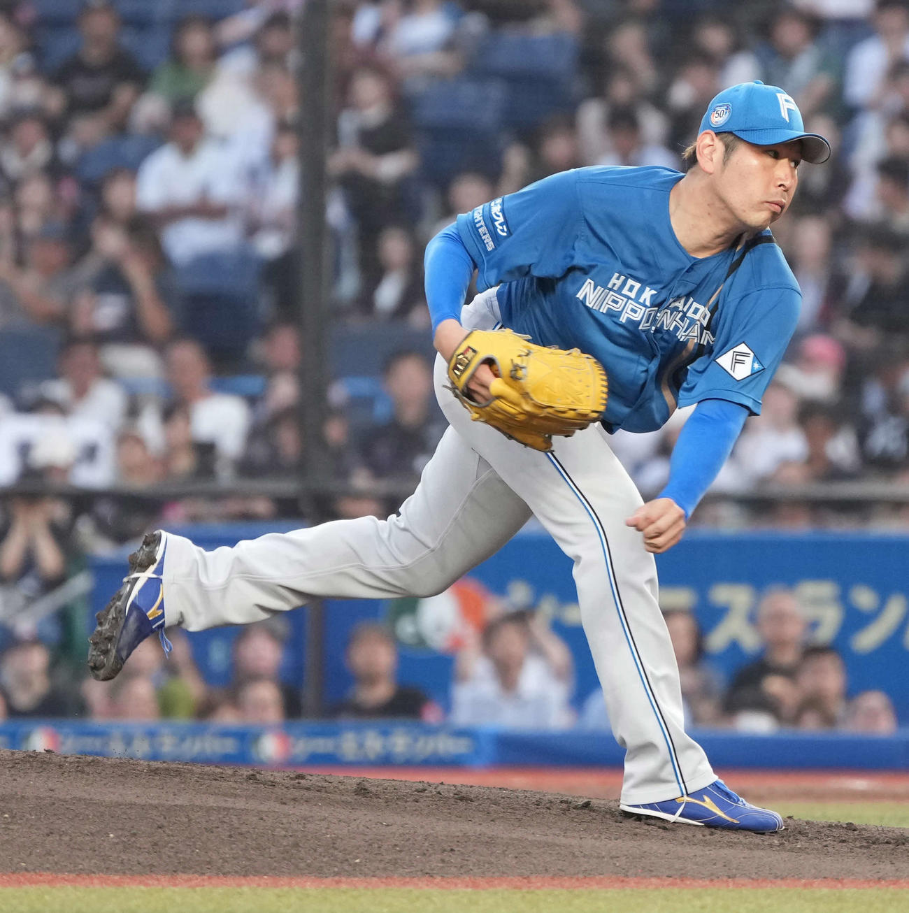 ロッテ対日本ハム　日本ハム先発の加藤貴（撮影・小沢裕）