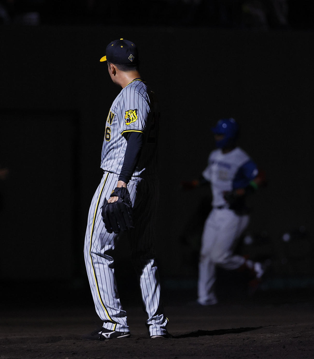 全イ対全ウ　7回裏全イ無死、椎葉剛は進藤に本塁打を浴びる（撮影・藤尾明華）