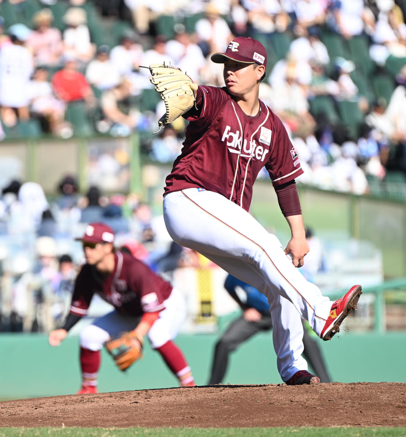 オリックス対楽天　先発する楽天藤井（撮影・和賀正仁）
