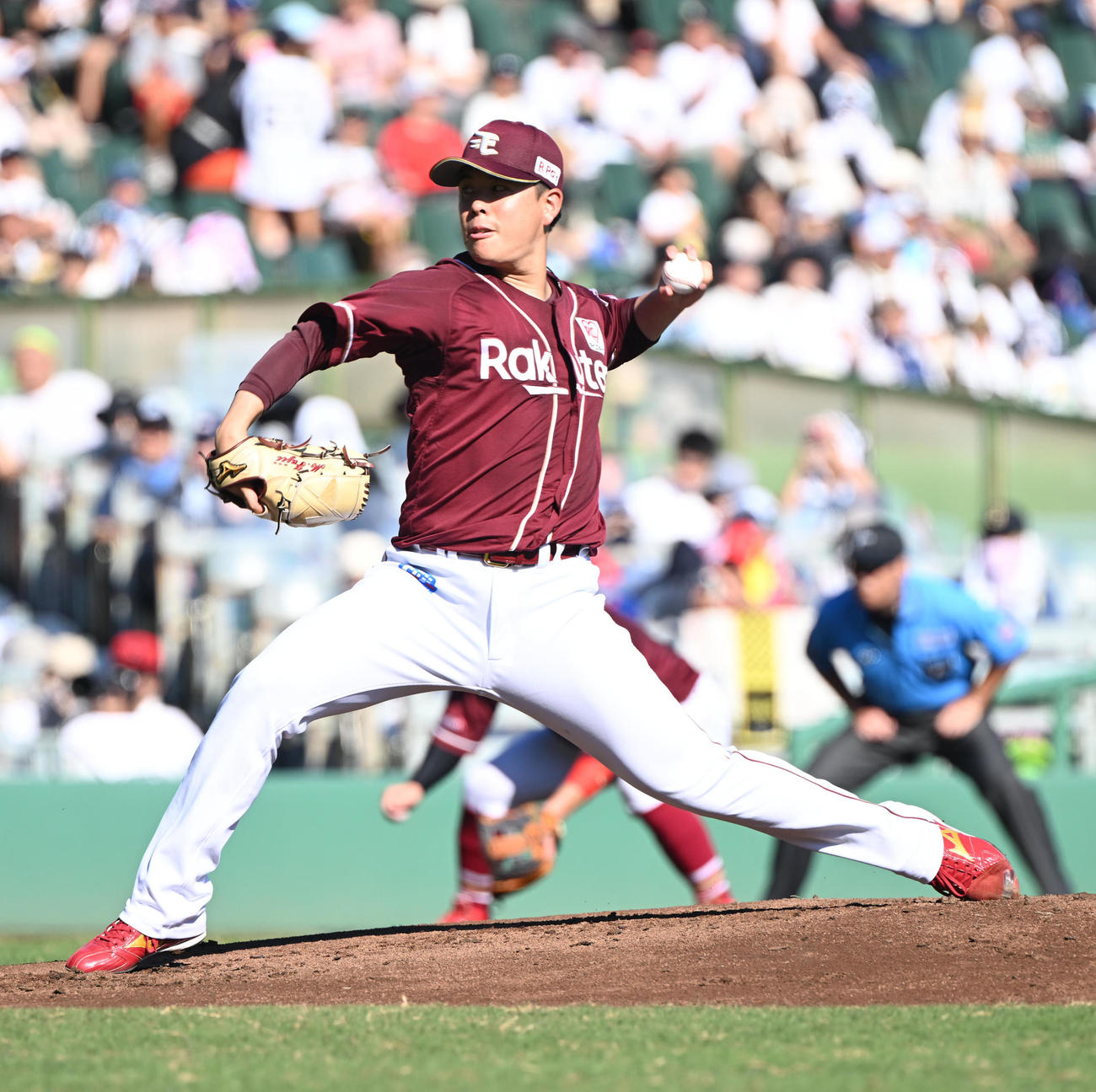 オリックス対楽天　敵地で無傷の7連勝を挙げた藤井（撮影・和賀正仁）