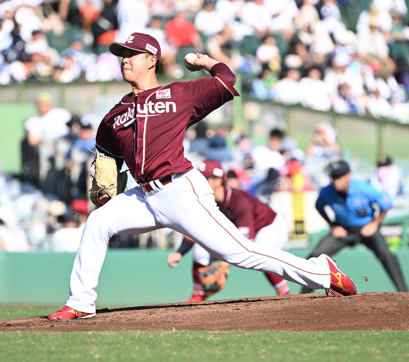 オリックス対楽天　先発する楽天藤井（撮影・和賀正仁）
