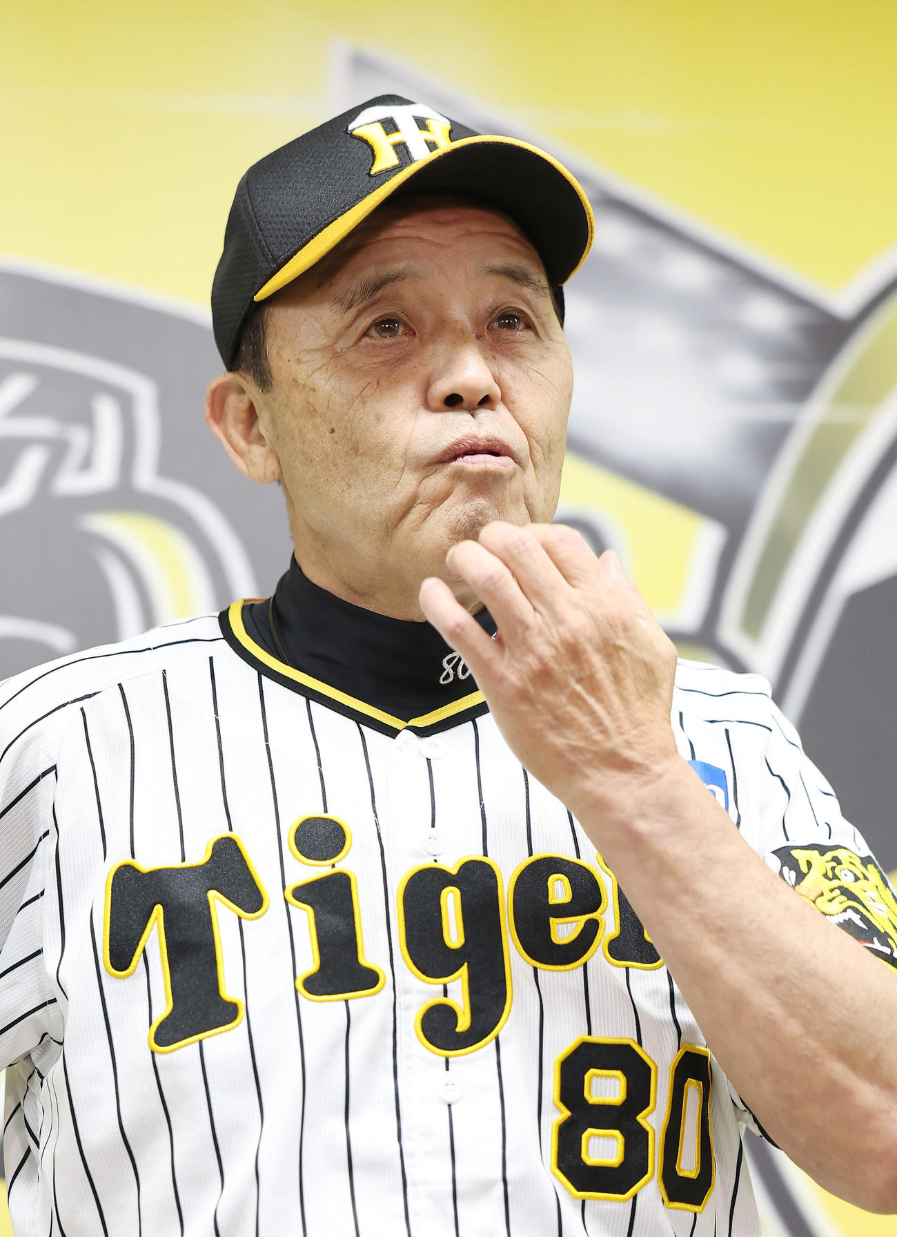 前半戦を総括する阪神岡田監督（撮影・前田充）