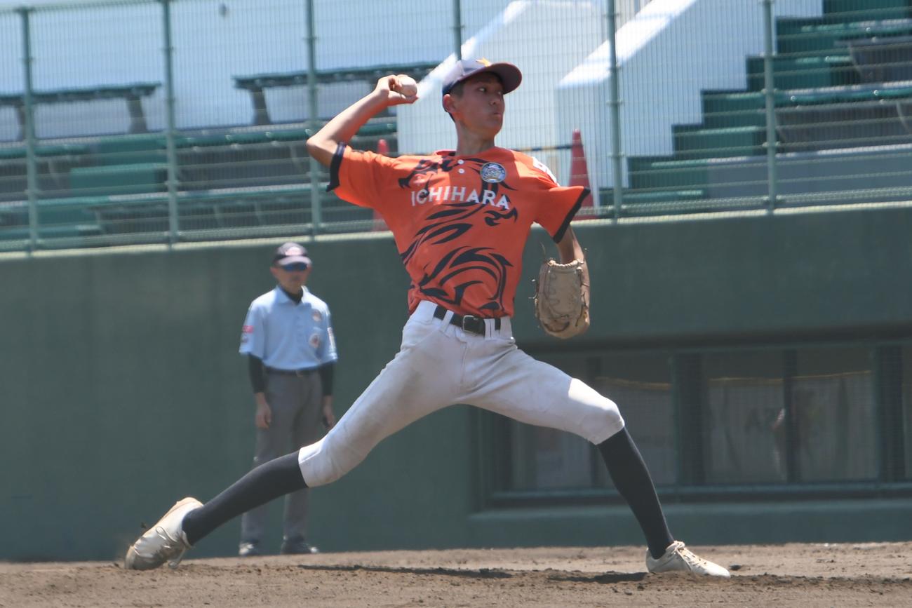 準々決勝に先発した市原の小西は6回1失点の好投だった