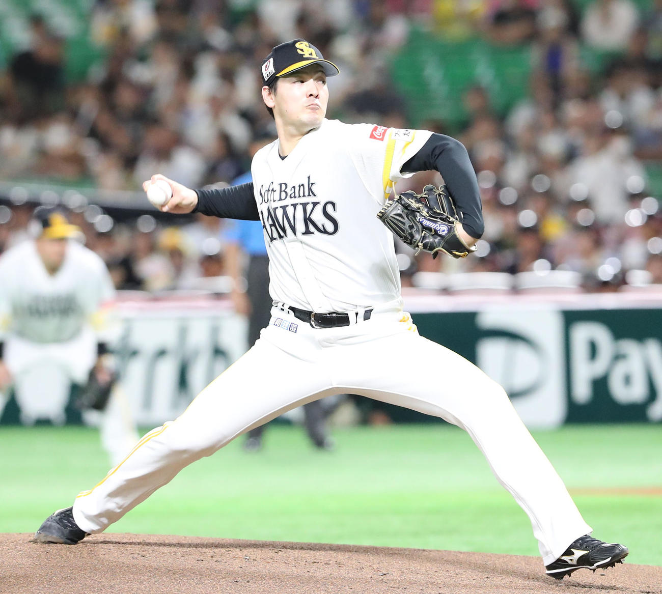 ソフトバンク有原航平（2024年7月16日撮影）