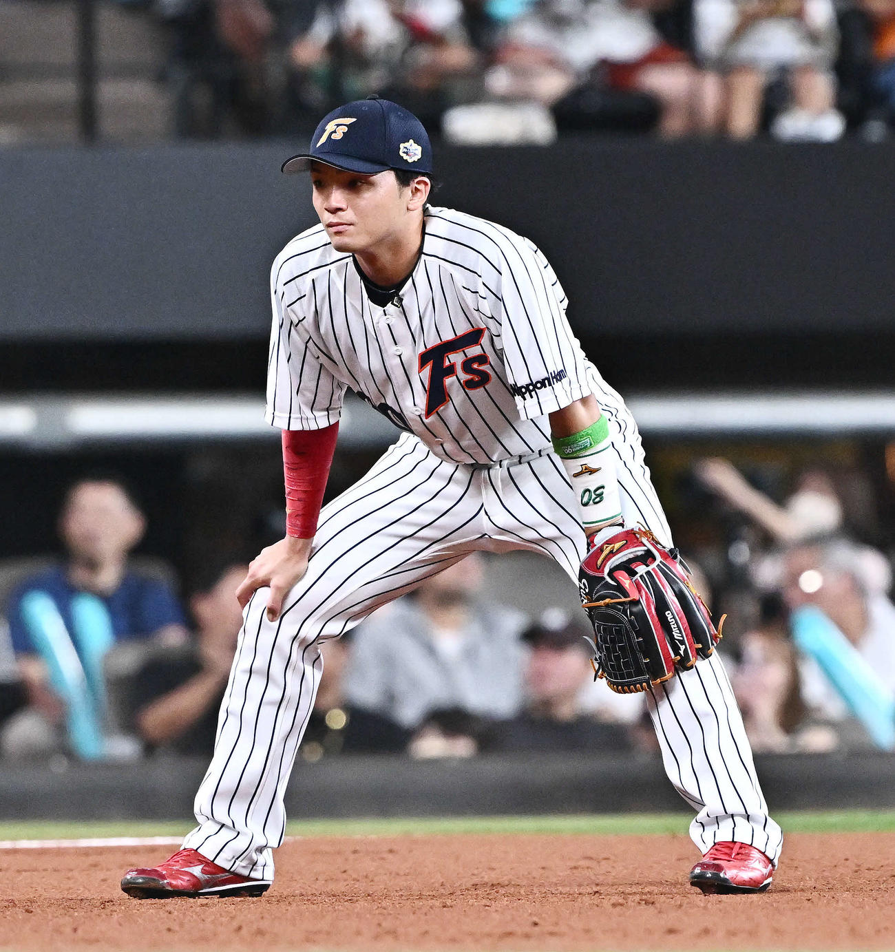 全パ対全セ　全パ先発三塁手の日本ハム郡司（撮影・滝沢徹郎）