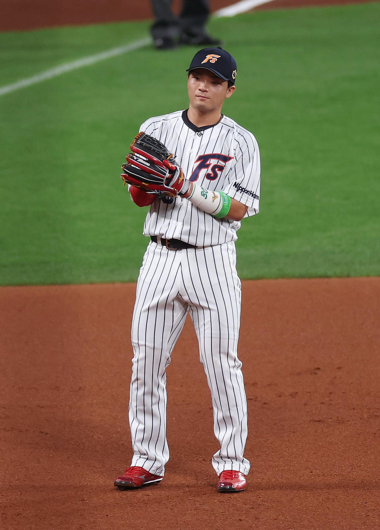 全パ対全セ　全パ先発三塁手の日本ハム郡司（撮影・前田充）