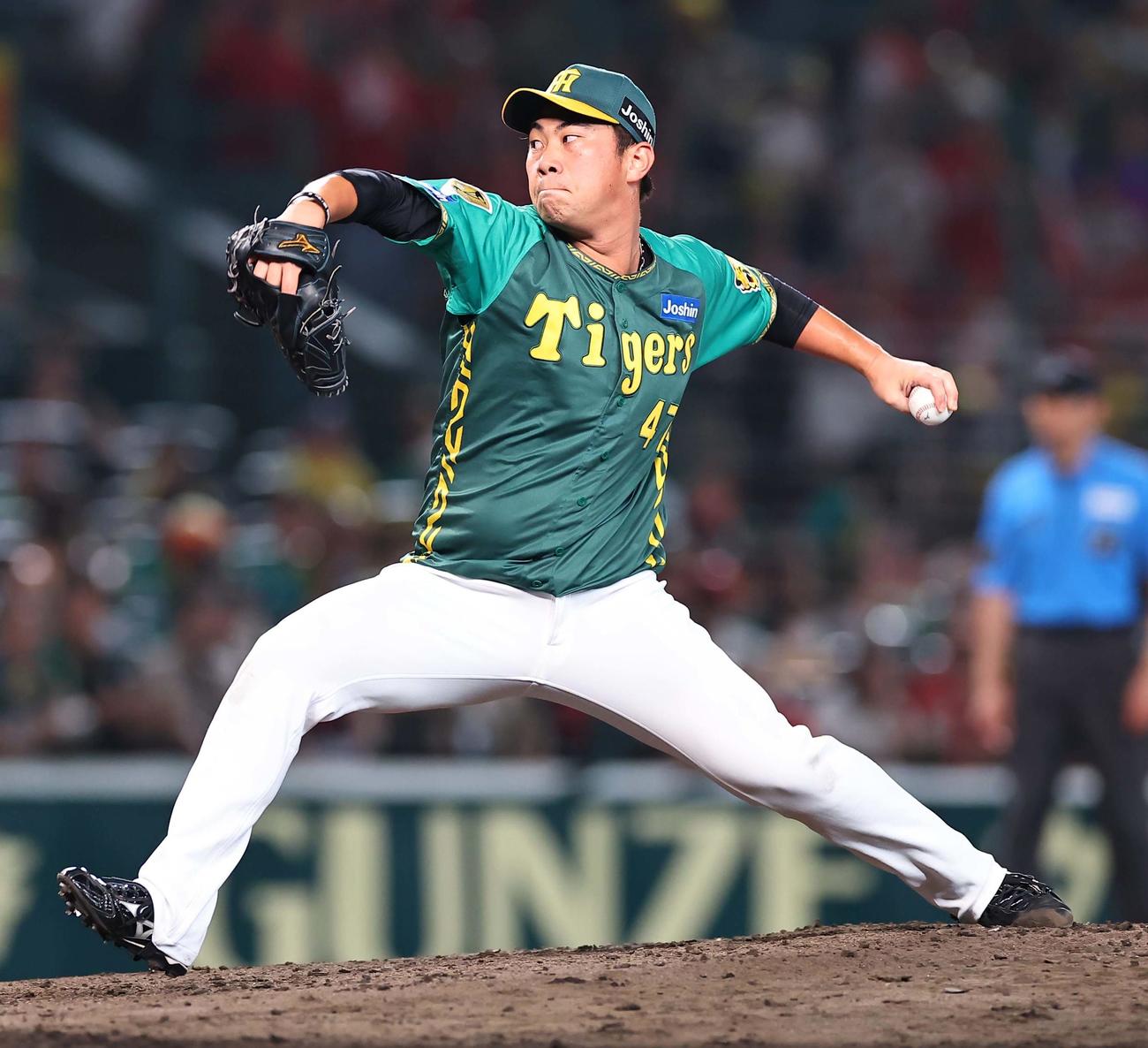阪神桐敷拓馬（2024年7月20日撮影）