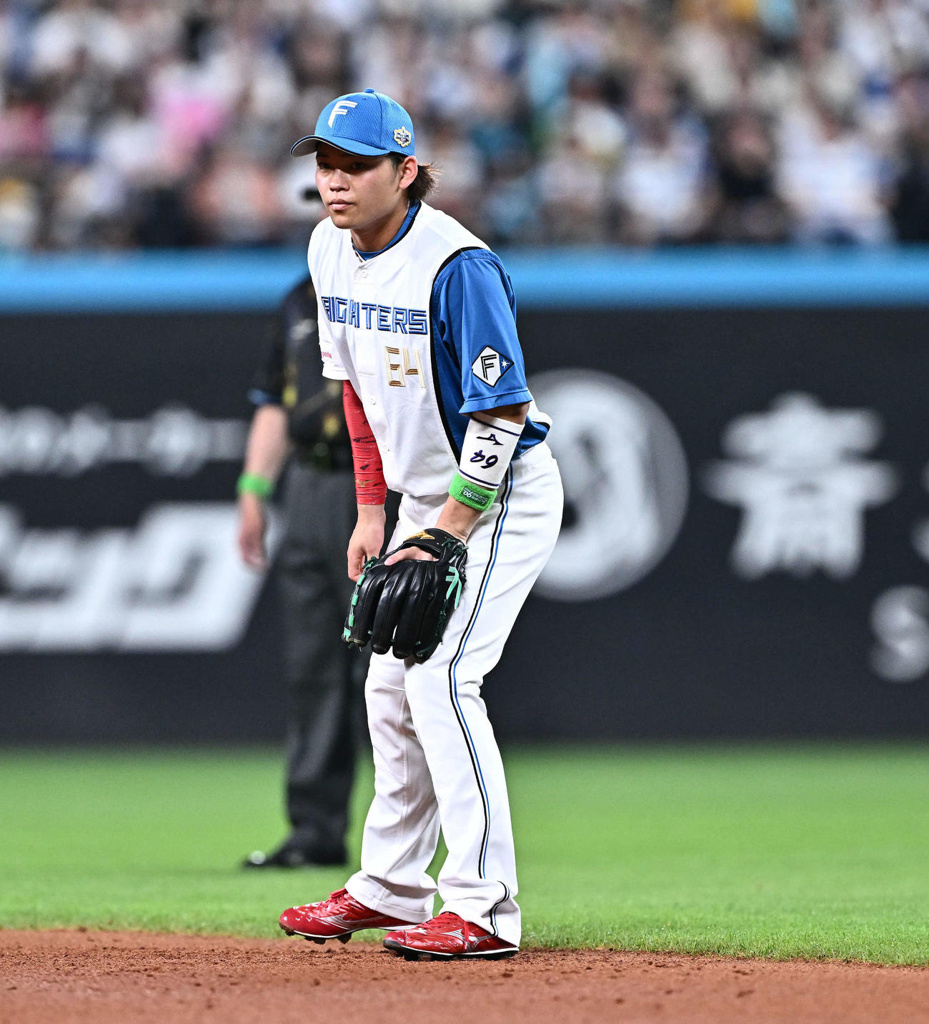 全パ対全セ　全パ二塁手の日本ハム田宮（撮影・滝沢徹郎）