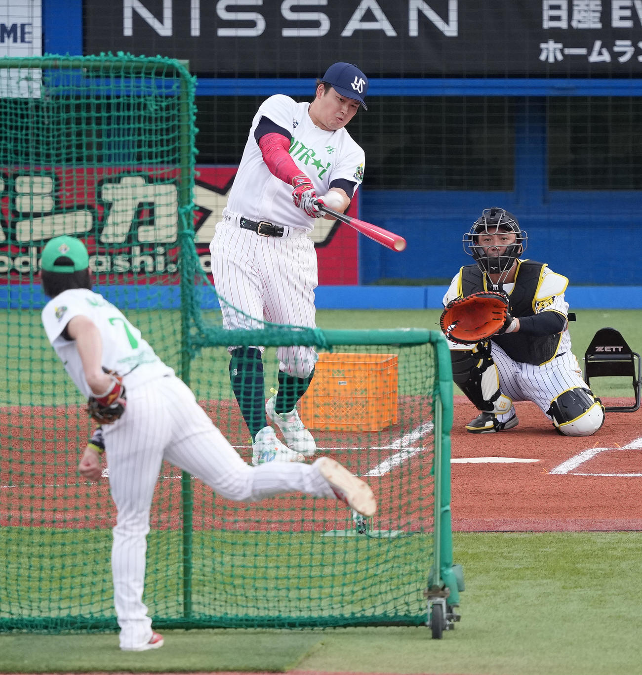 ホームランダービー準々決勝に臨むヤクルト村上（撮影・鈴木みどり）