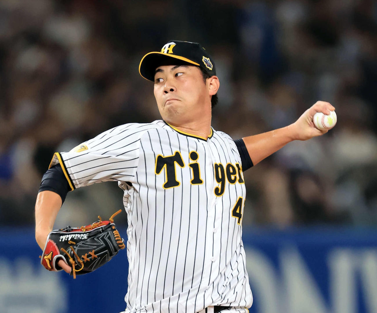 全セ対全パ　7回全パの攻撃で登板した桐敷（撮影・浅見桂子）