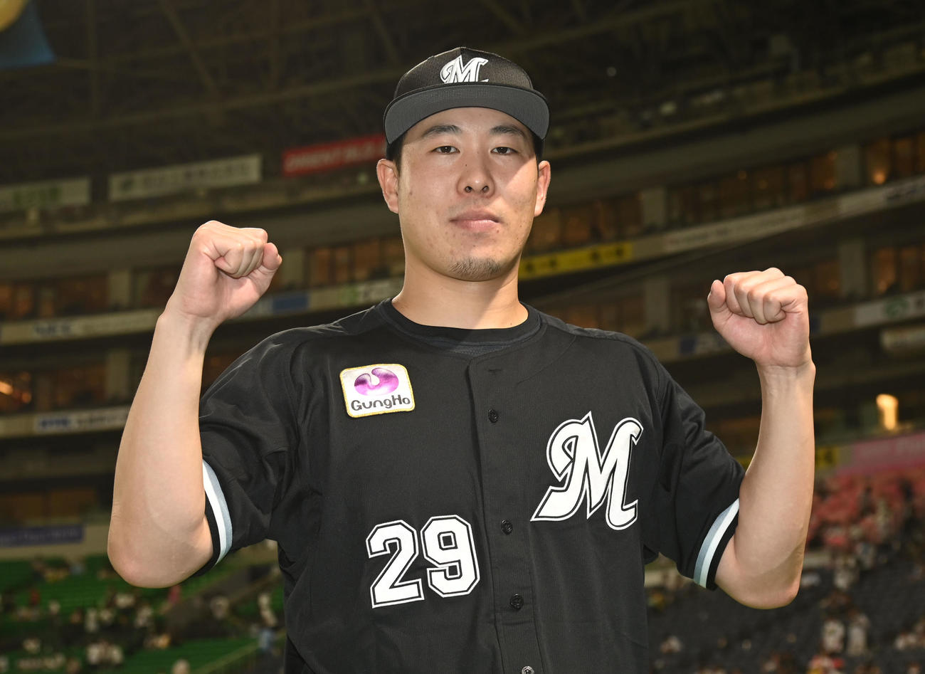 ロッテ西野勇士（2024年7月15日撮影）