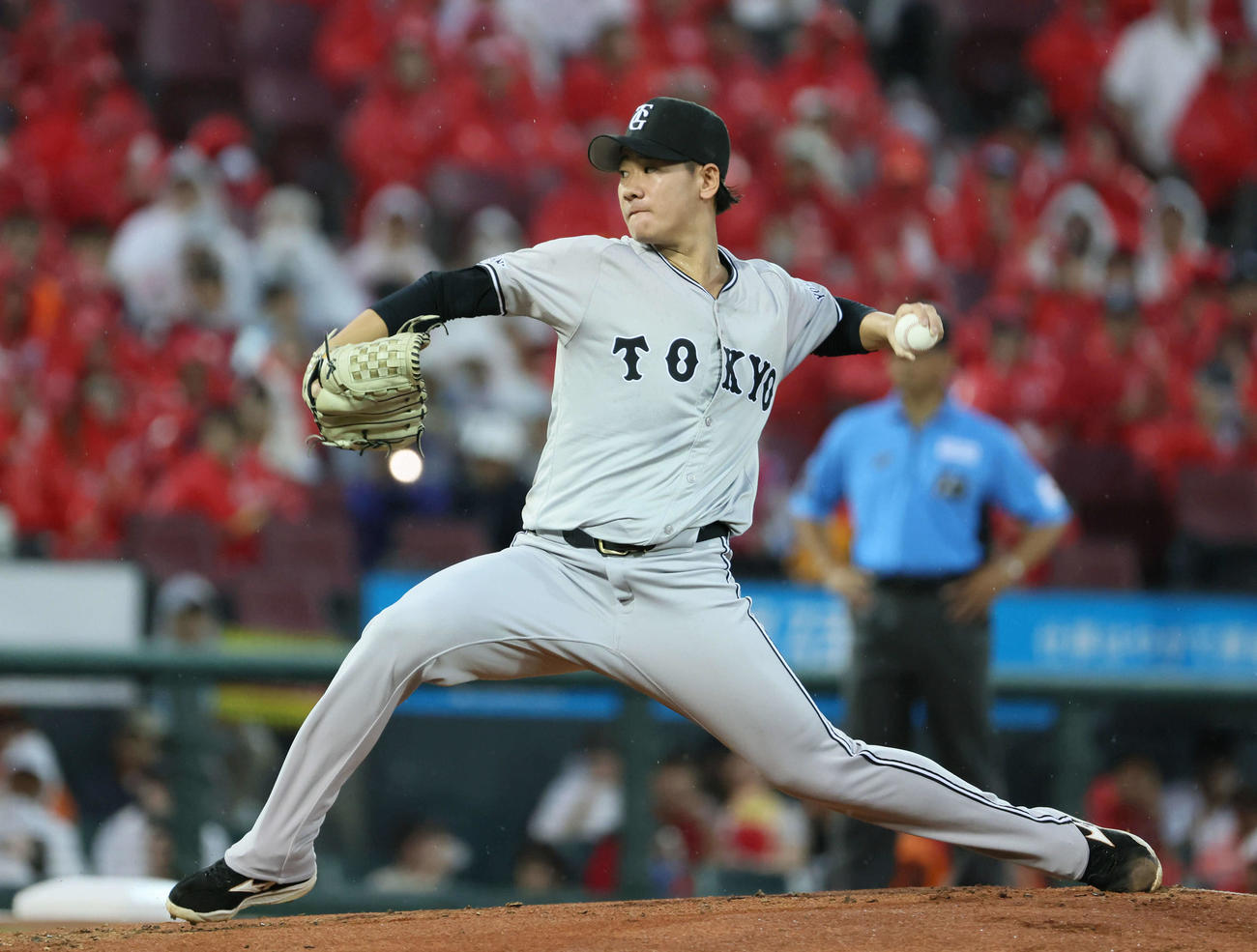 巨人井上温大（2024年7月10日撮影）