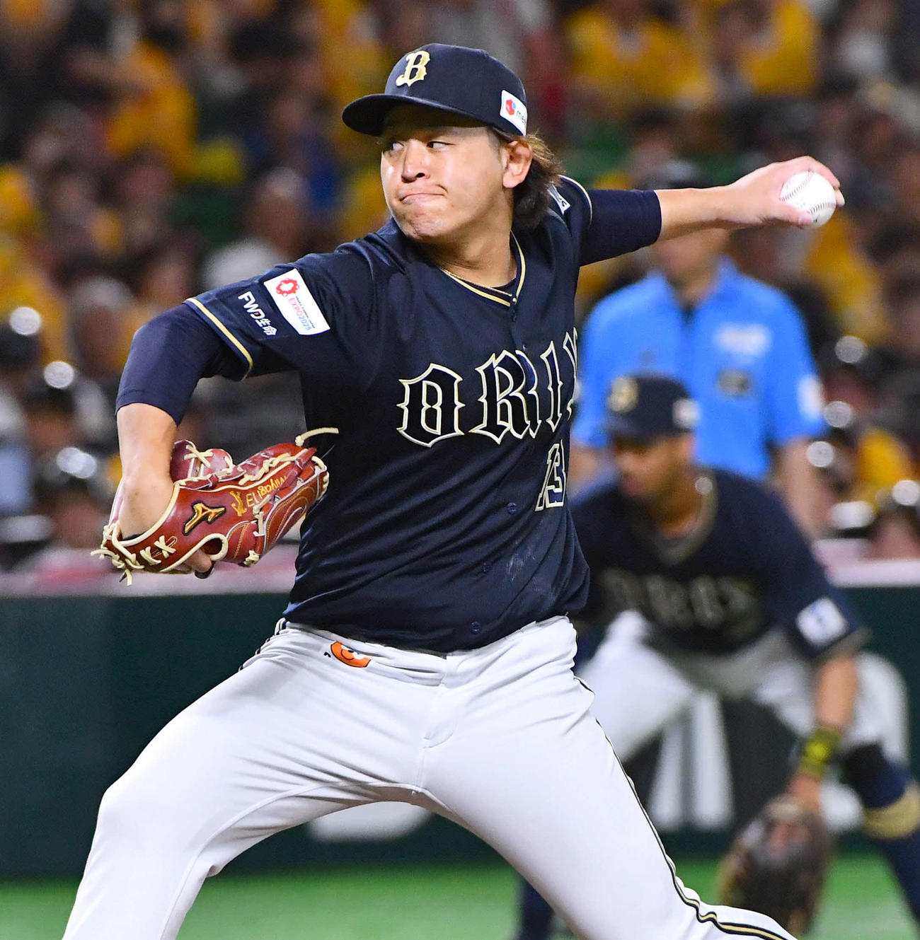 ソフトバンク対オリックス　オリックス先発の宮城（撮影・岩下翔太）