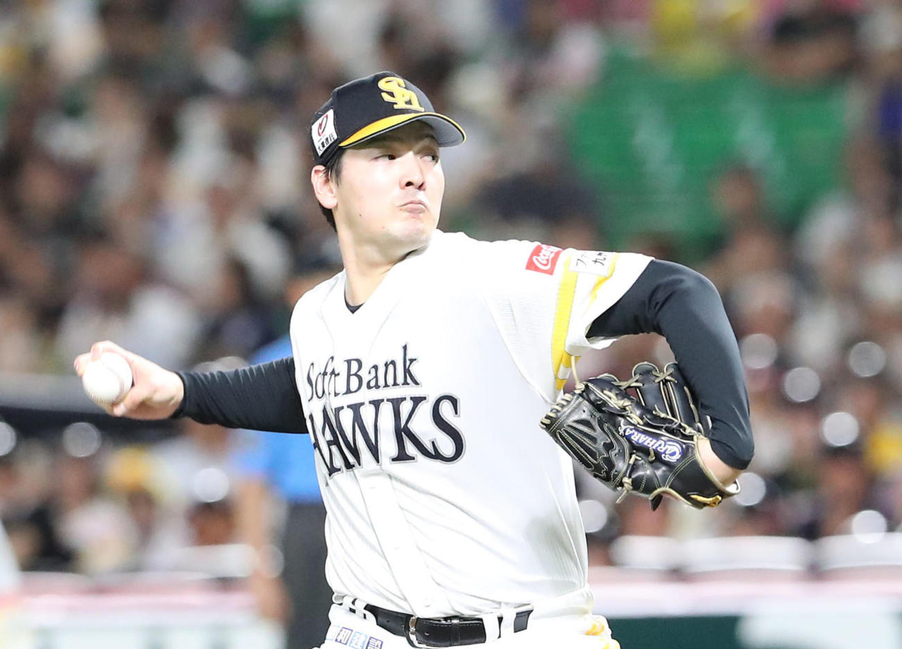 ソフトバンク有原航平（2024年7月16日撮影）