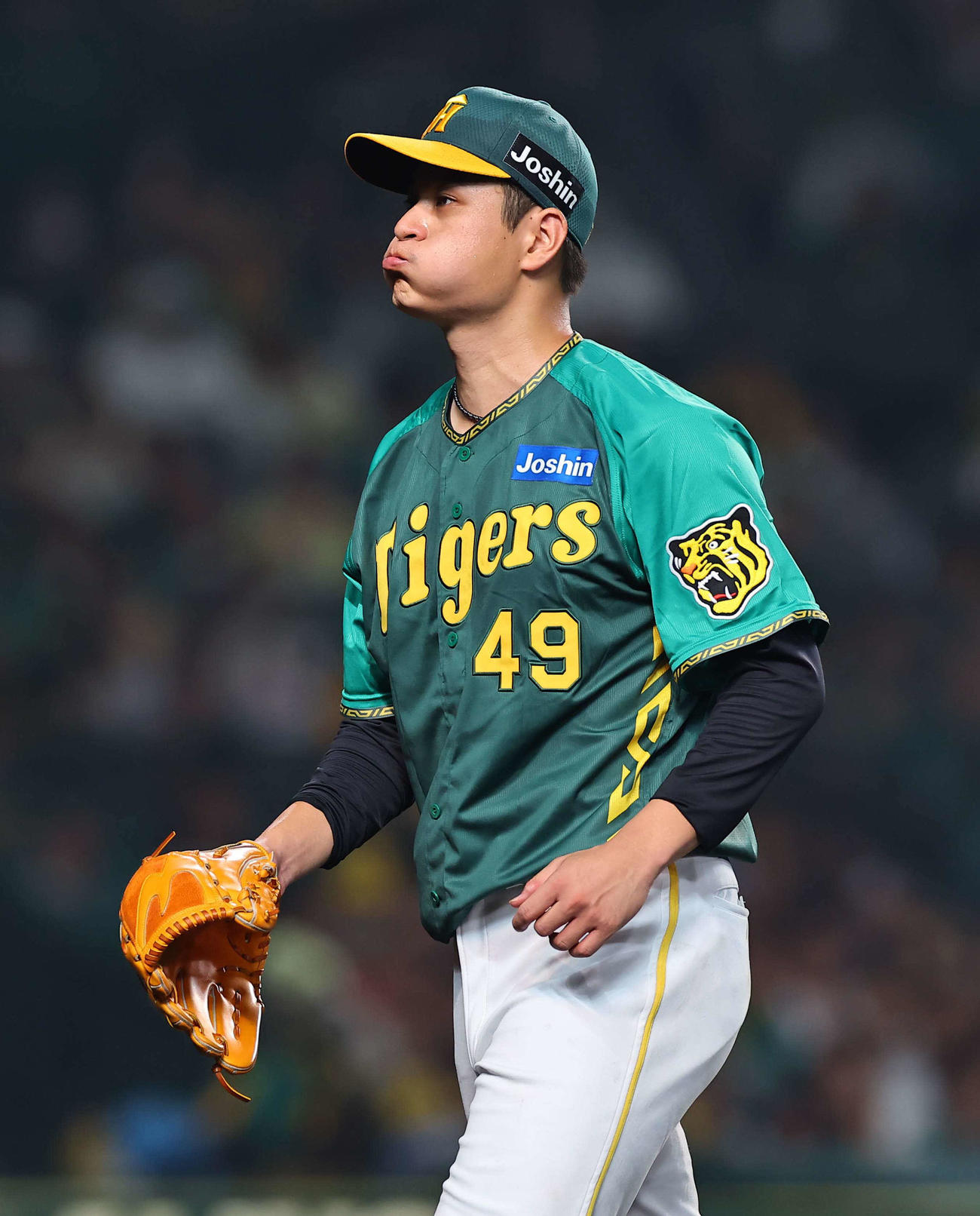 阪神対中日　8回1失点で降板する大竹（撮影・上田博志）