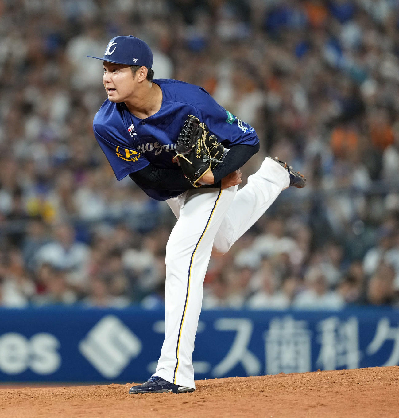 DeNA対巨人　9回からマウンドに上がったDeNA森原（撮影・たえ見朱実）
