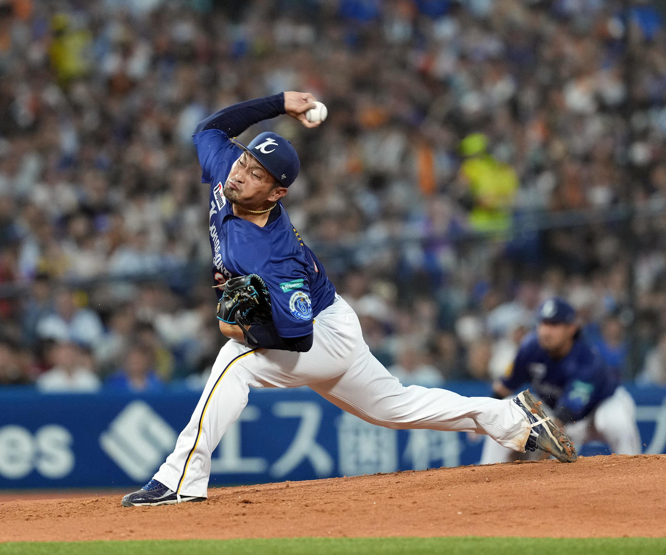 DeNA対巨人　3回からマウンドに上がったDeNA森唯（撮影・たえ見朱実）