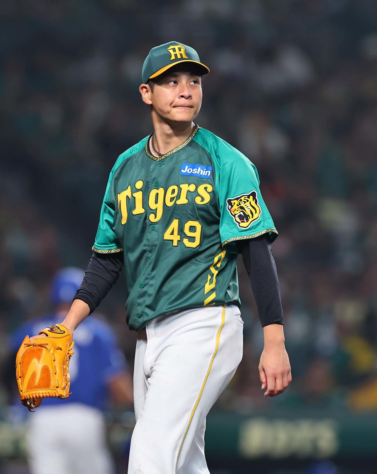 阪神対中日　8回1失点で降板する大竹（撮影・上田博志）