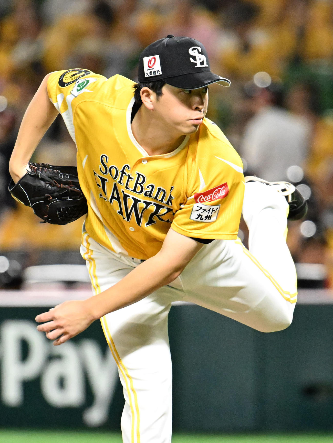 ソフトバンク対オリックス　ソフトバンク先発・大関（撮影・林敢治）