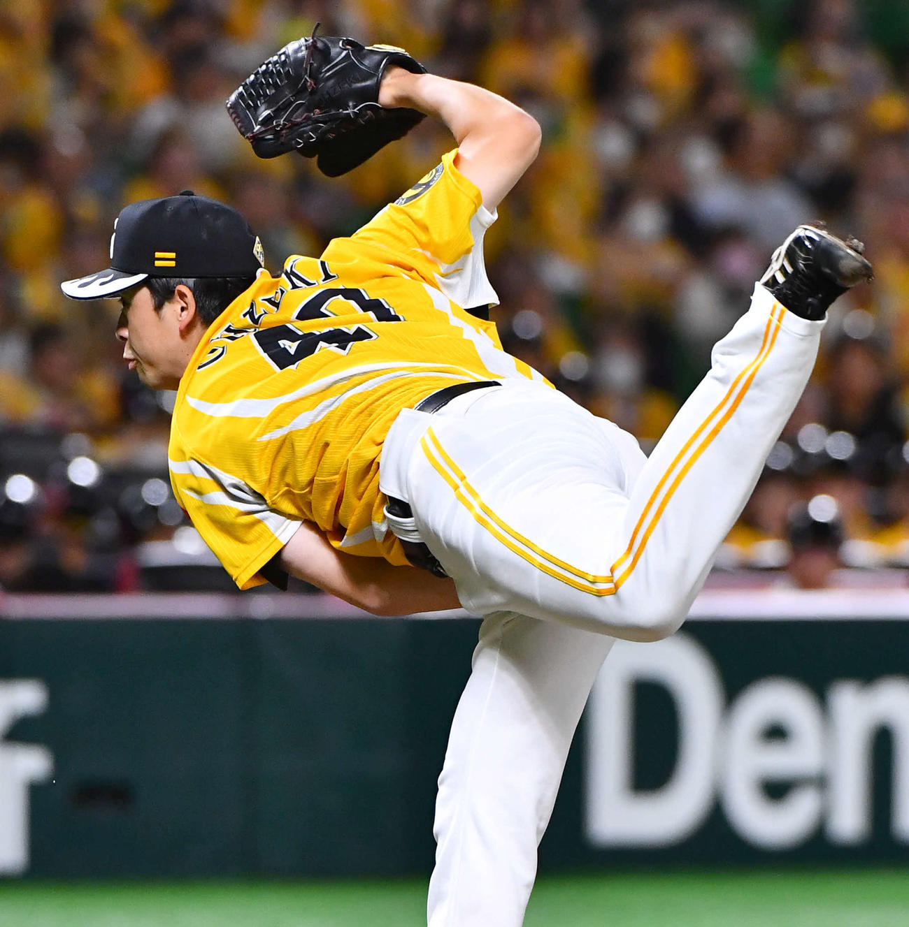 ソフトバンク対オリックス　ソフトバンク先発の大関（撮影・岩下翔太）