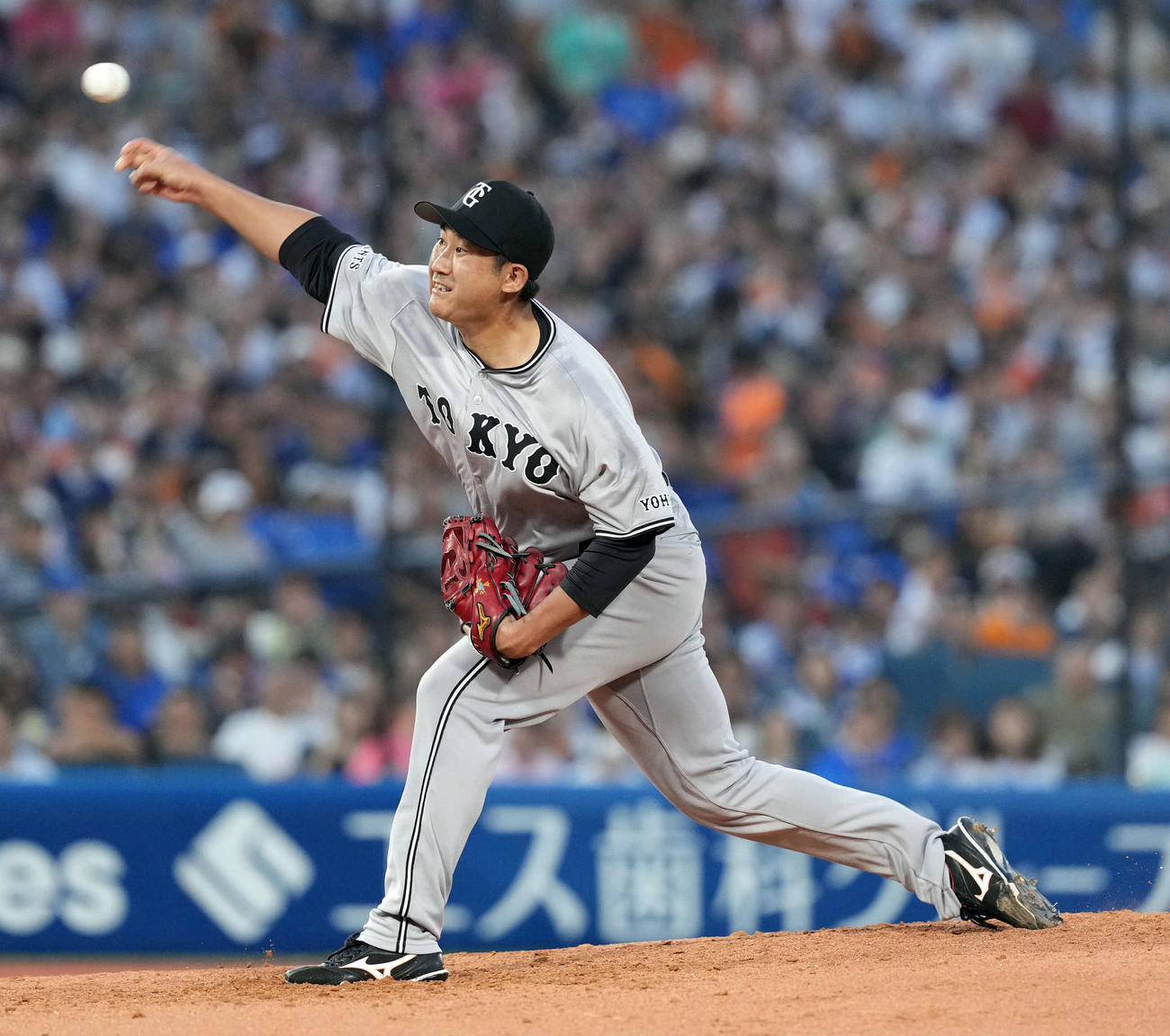 DeNA対巨人　力投する巨人の先発菅野（撮影・たえ見朱実）