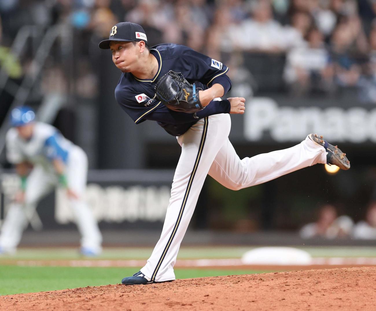 日本ハム対オリックス　7回に登板に井口（撮影・黒川智章）