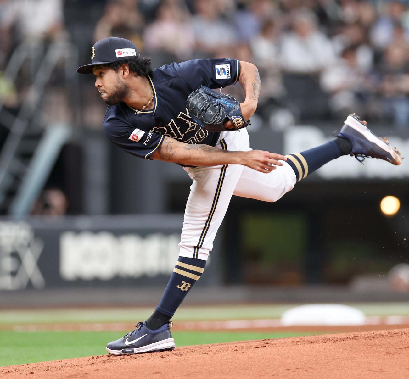 日本ハム対オリックス　オリックス先発のエスピノーザ（撮影・黒川智章）