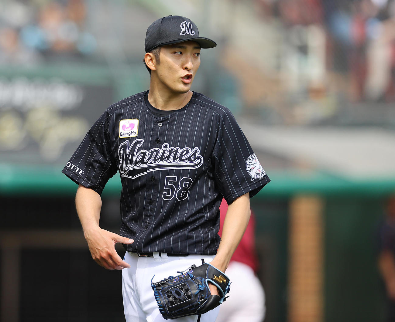 ロッテ河村説人（2022年5月11日撮影）