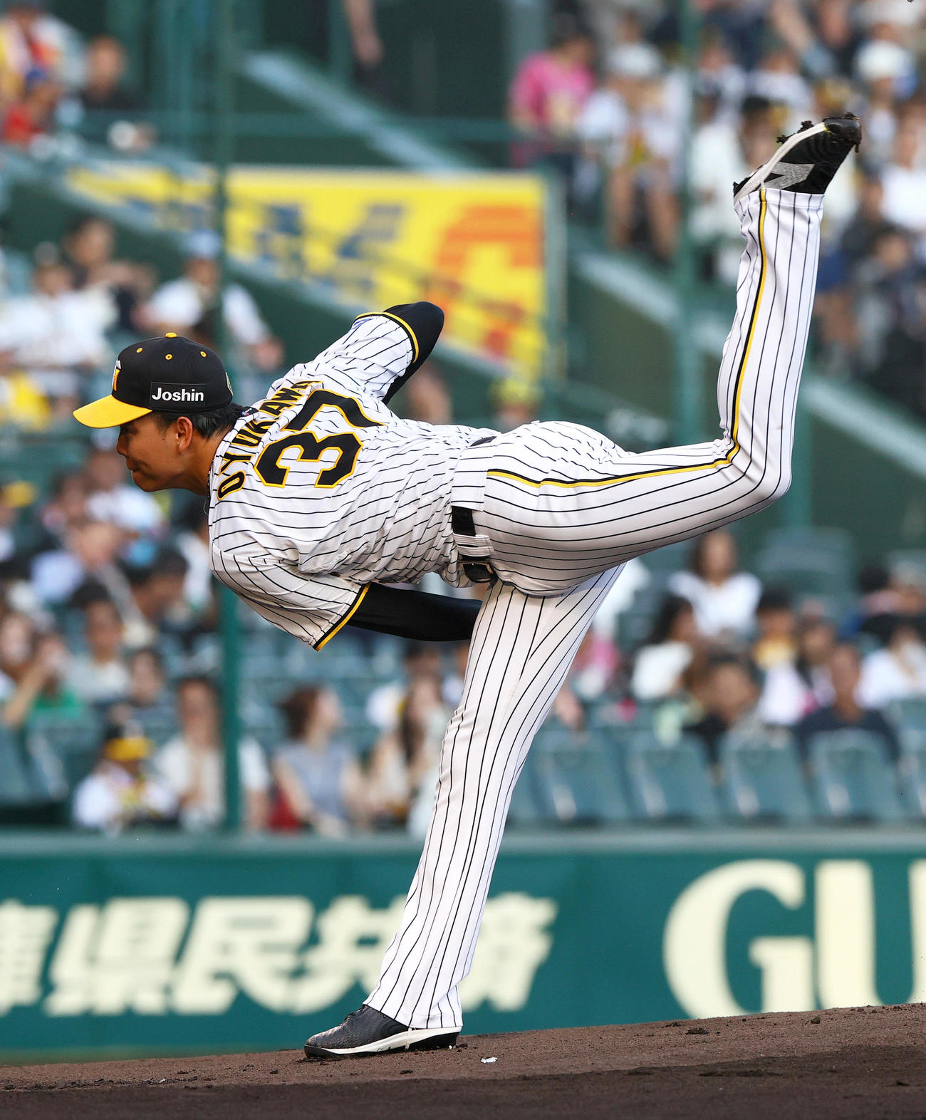 阪神対巨人　阪神先発の及川（撮影・上山淳一）