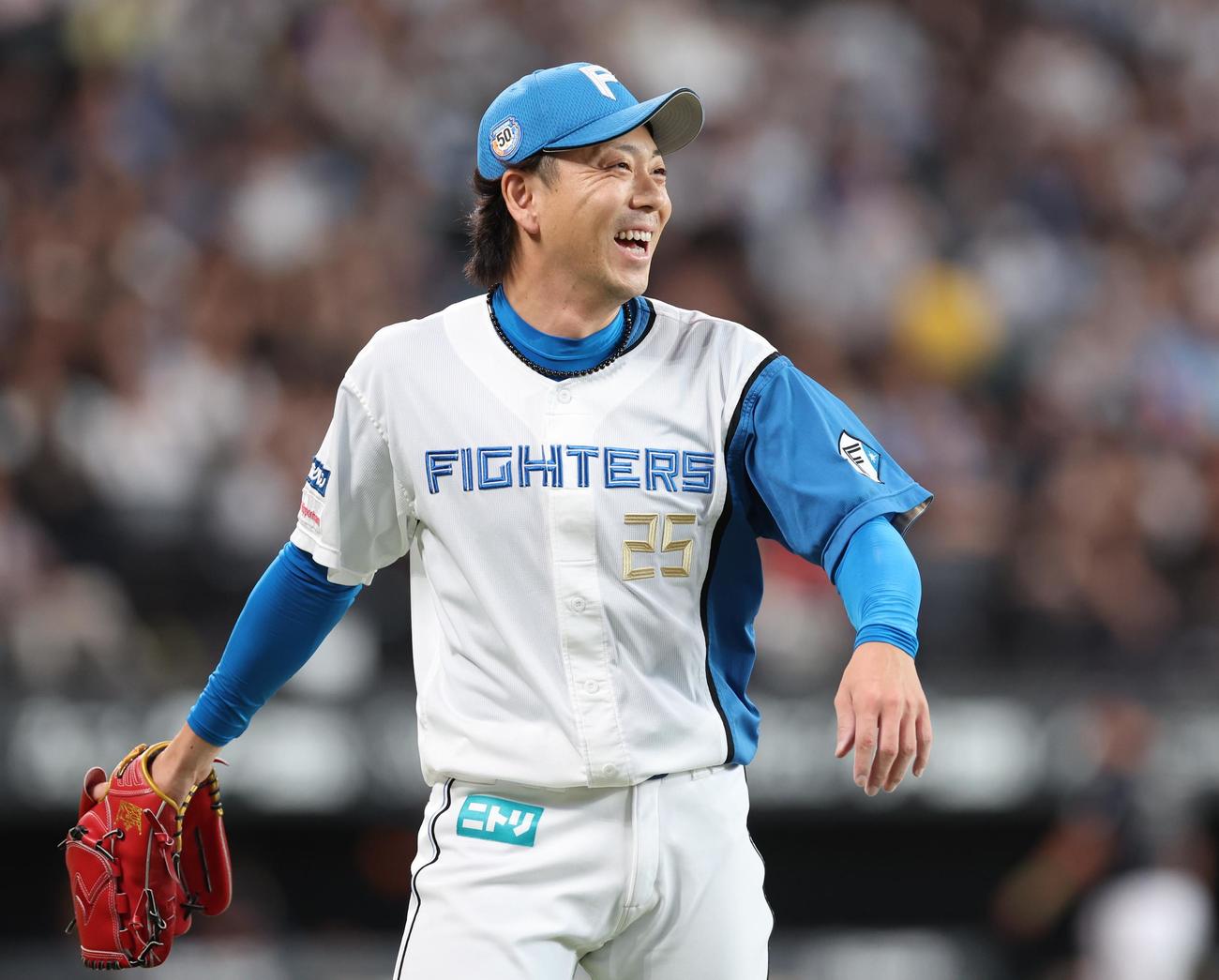 日本ハム対オリックス　6回に登板し無失点に抑える宮西（撮影・黒川智章）