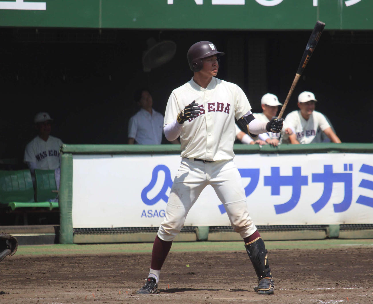 巨人2軍戦で3安打した早大・印出（撮影・金子真仁）