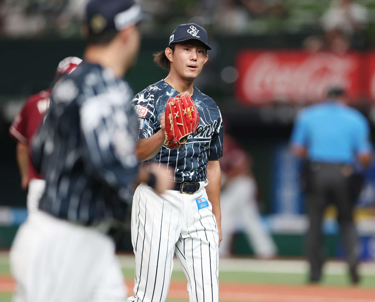 西武対楽天　1回表を無失点に抑えた西武先発の今井（撮影・宮地輝）