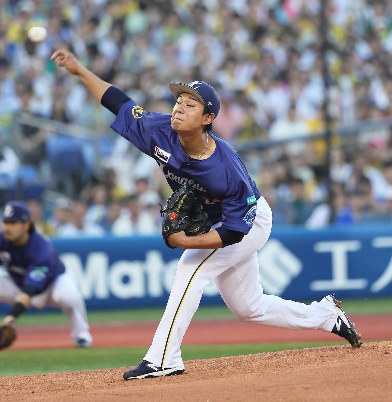 DeNA対阪神　DeNA先発の吉野（撮影・足立雅史）