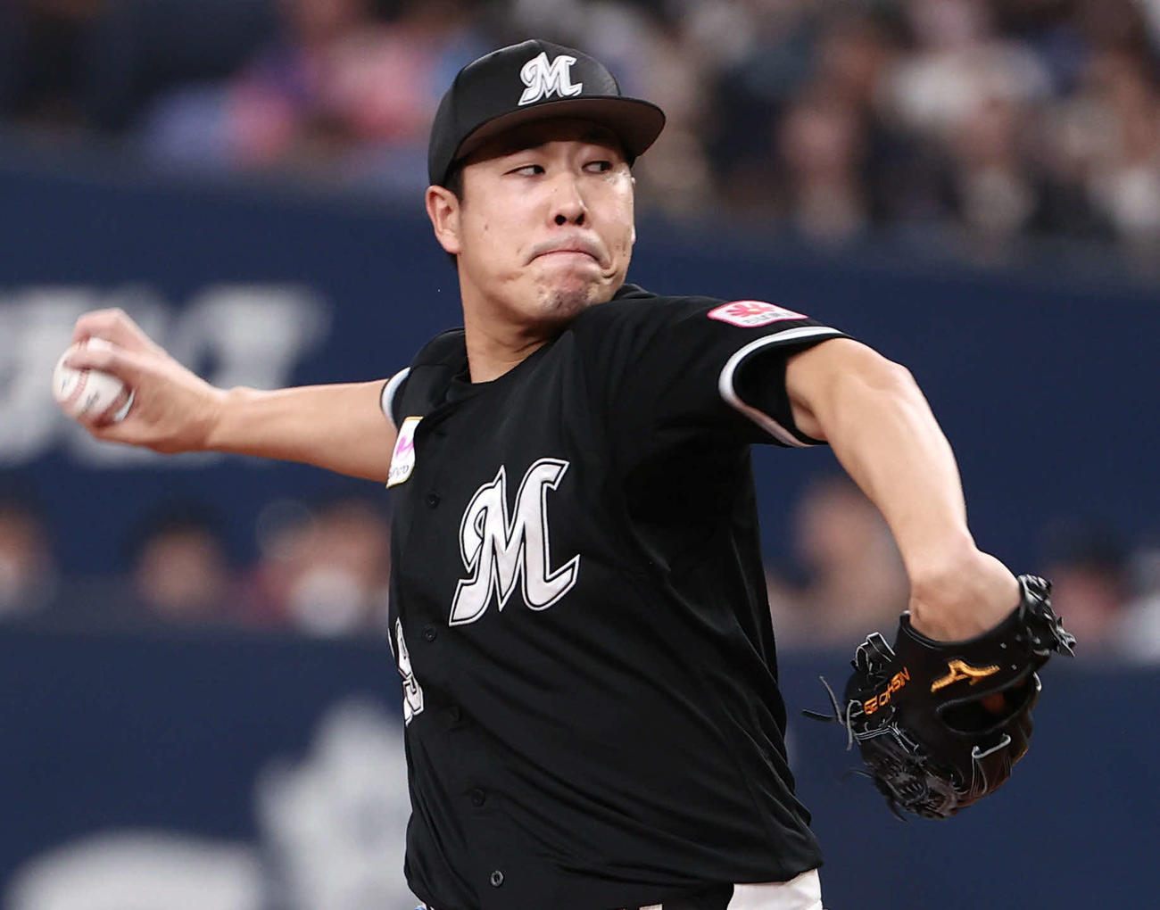 オリックス対ロッテ　ロッテ先発の西野（撮影・西尾就之）