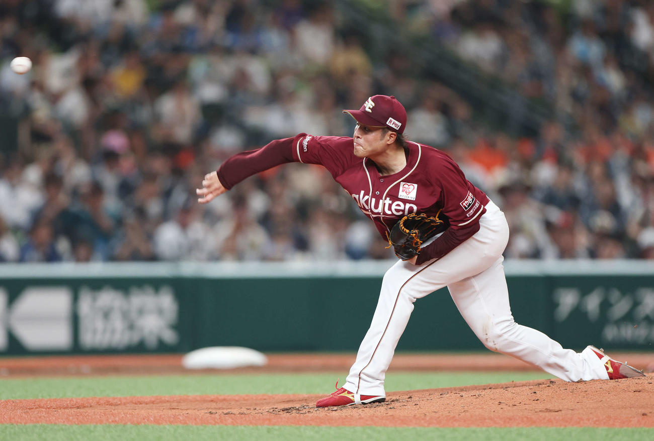 西武対楽天　楽天先発の滝中（撮影・宮地輝）
