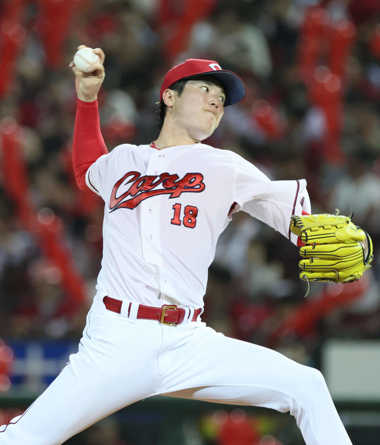 広島対中日　7回表中日、好投する森下（撮影・加藤孝規）