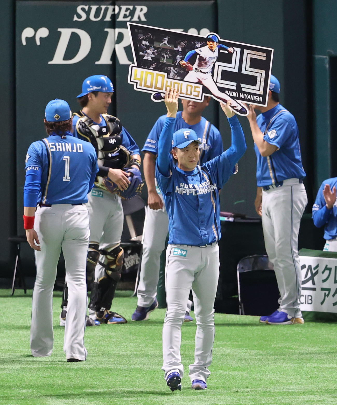 ソフトバンク対日本ハム　8回で通算400ホールドを達成した宮西（撮影・梅根麻紀）