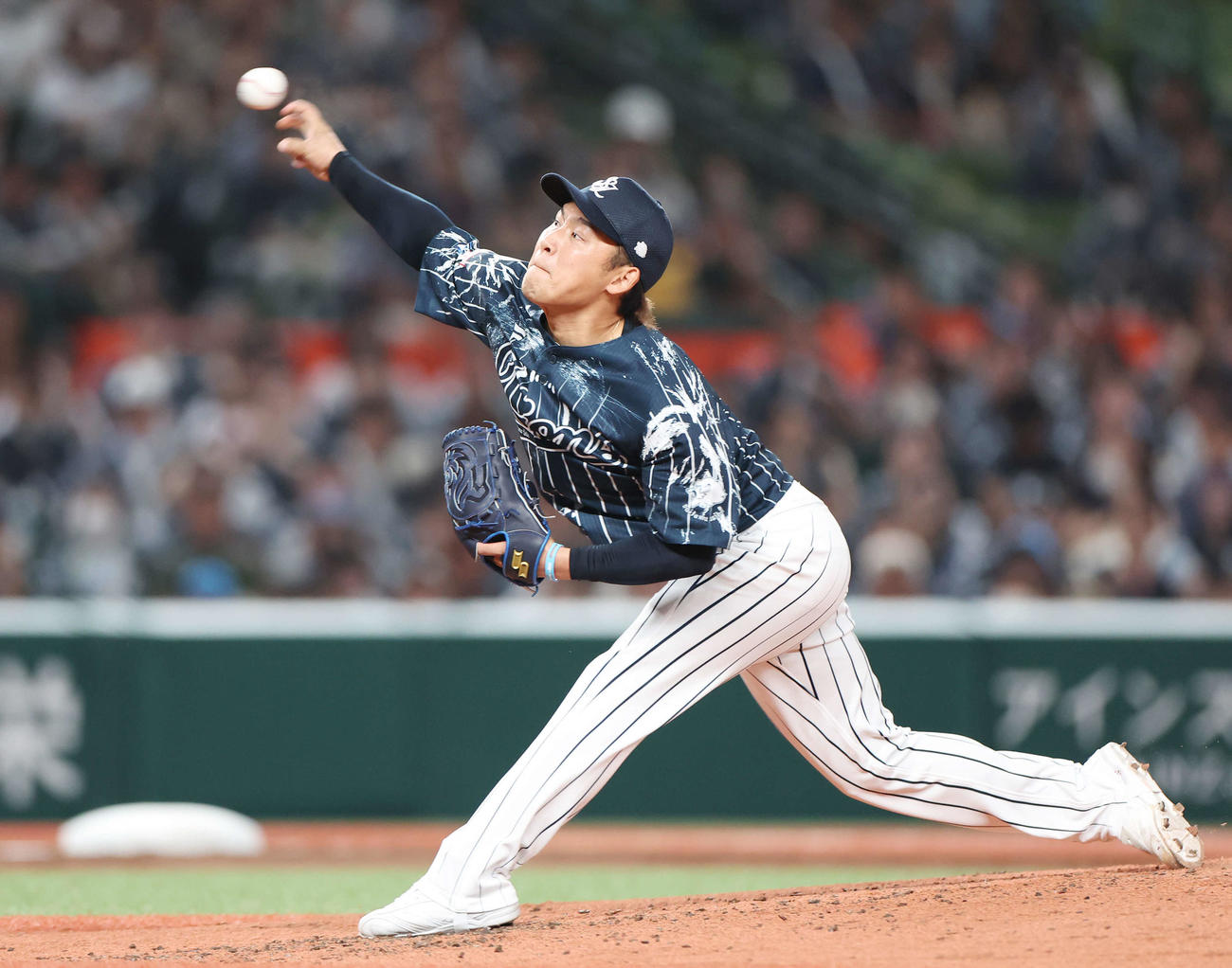 西武対楽天　西武2番手の水上（撮影・宮地輝）