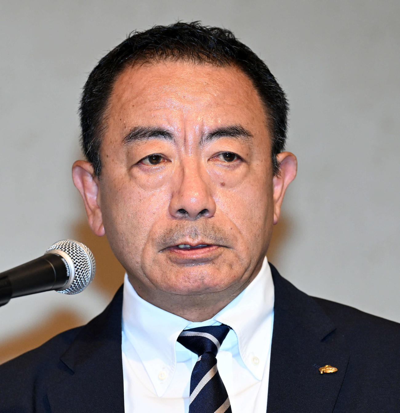井原NPB事務局長（2023年9月29日撮影）
