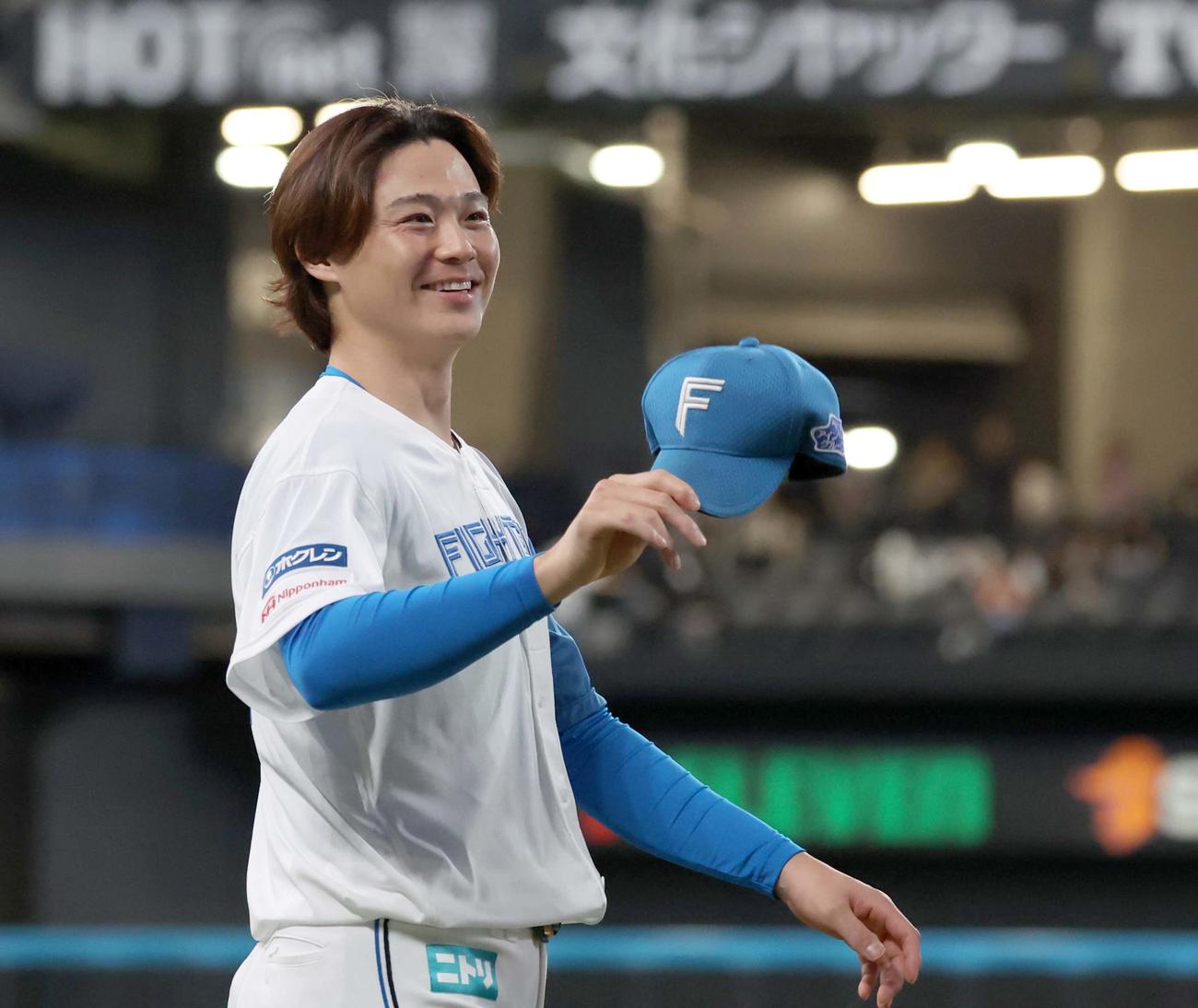 日本ハム山崎福也（2024年7月31日撮影）