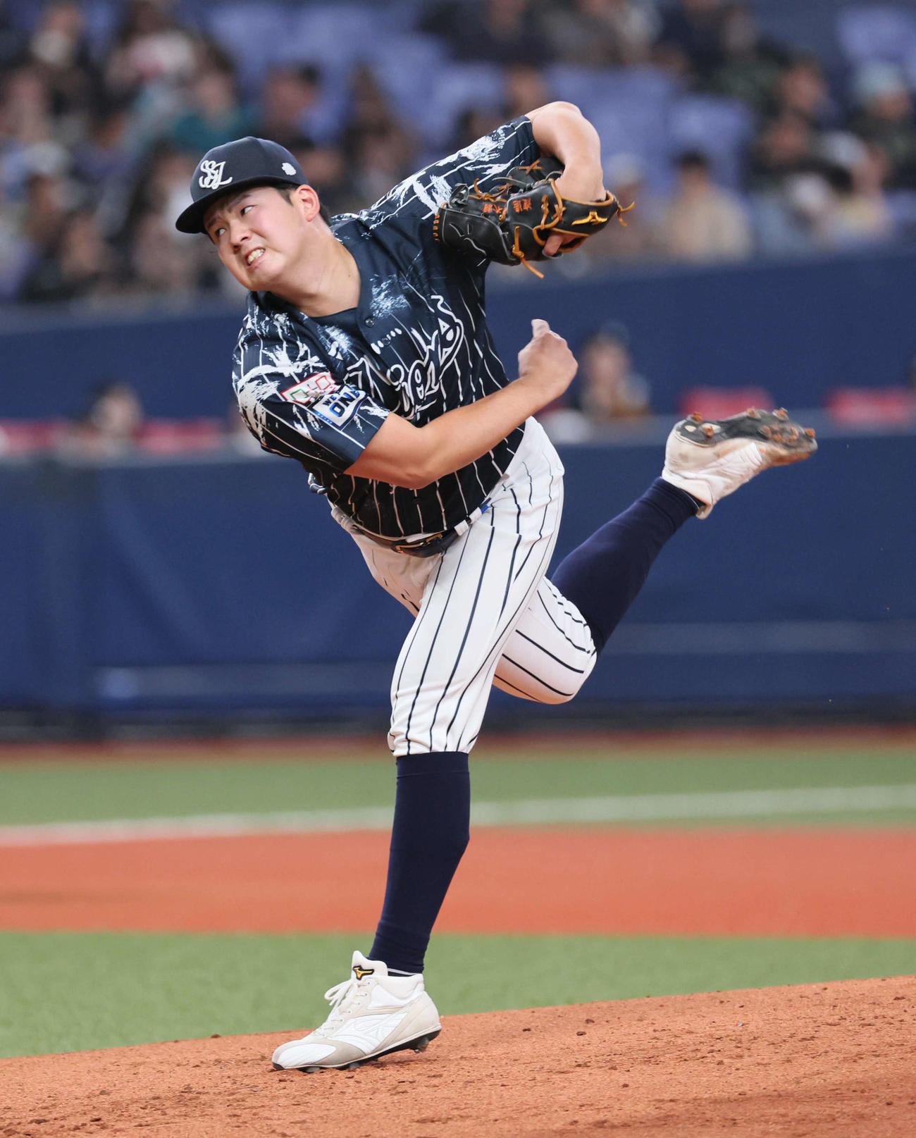 オリックス対西武　力投する西武先発の渡辺（撮影・宮崎幸一）