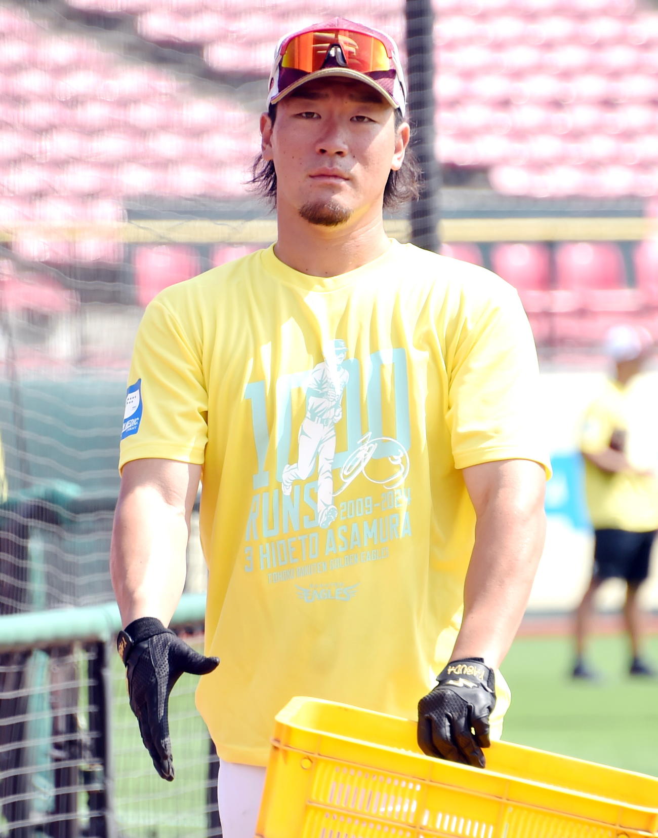 1軍に合流した楽天安田（撮影・山田愛斗）