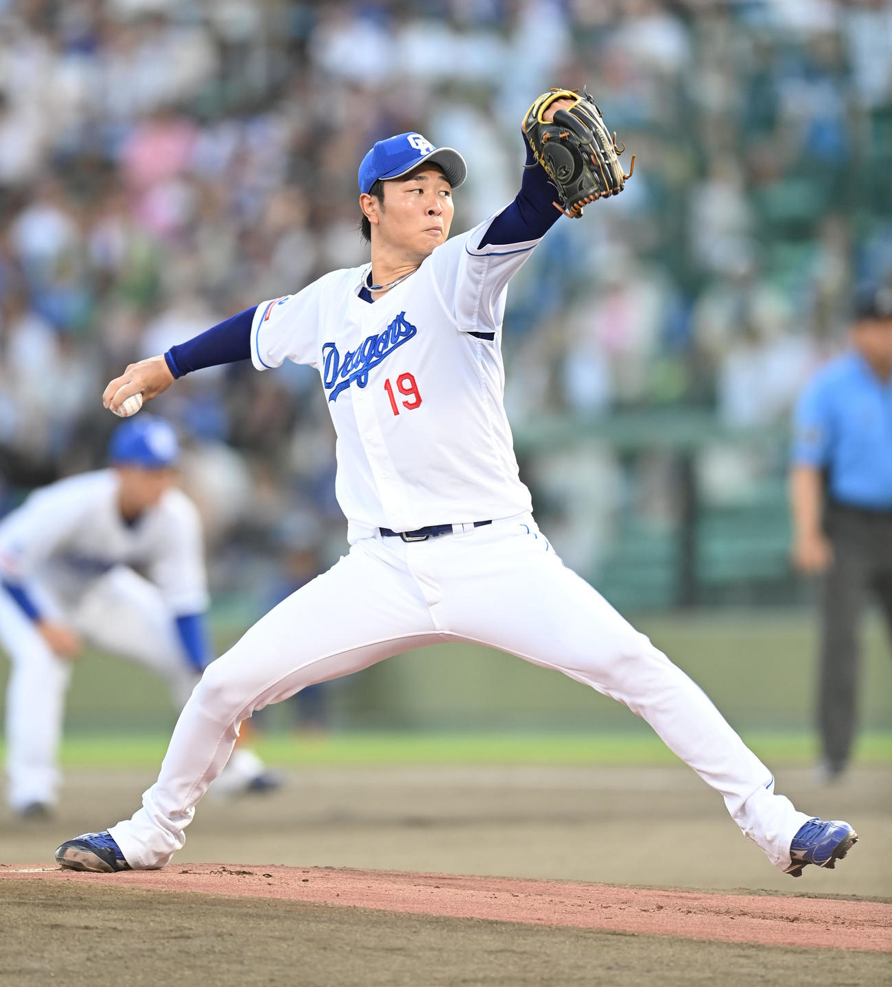 中日対DeNA　力投する中日先発の高橋宏（撮影・森本幸一）
