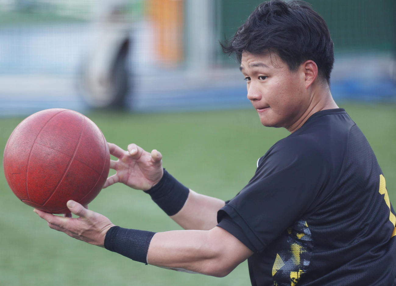 ヤクルト対阪神　試合前練習に臨む阪神森下（撮影・前田充）