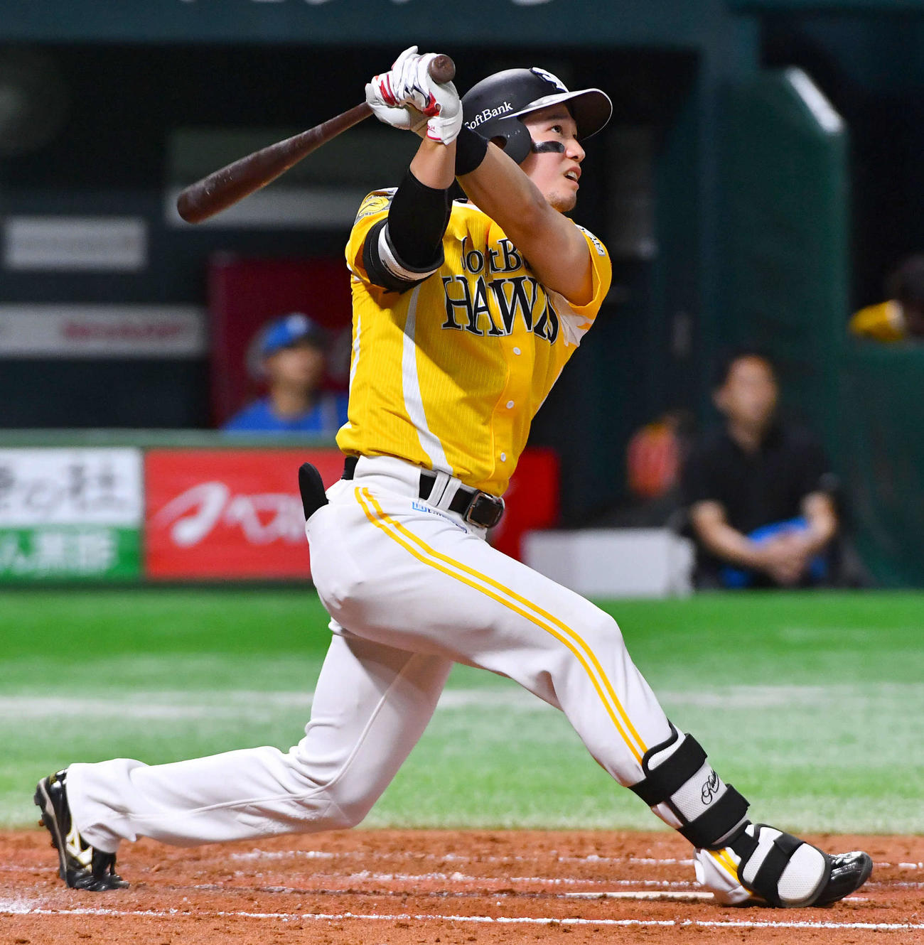 ソフトバンク栗原陵矢（2024年8月4日撮影）