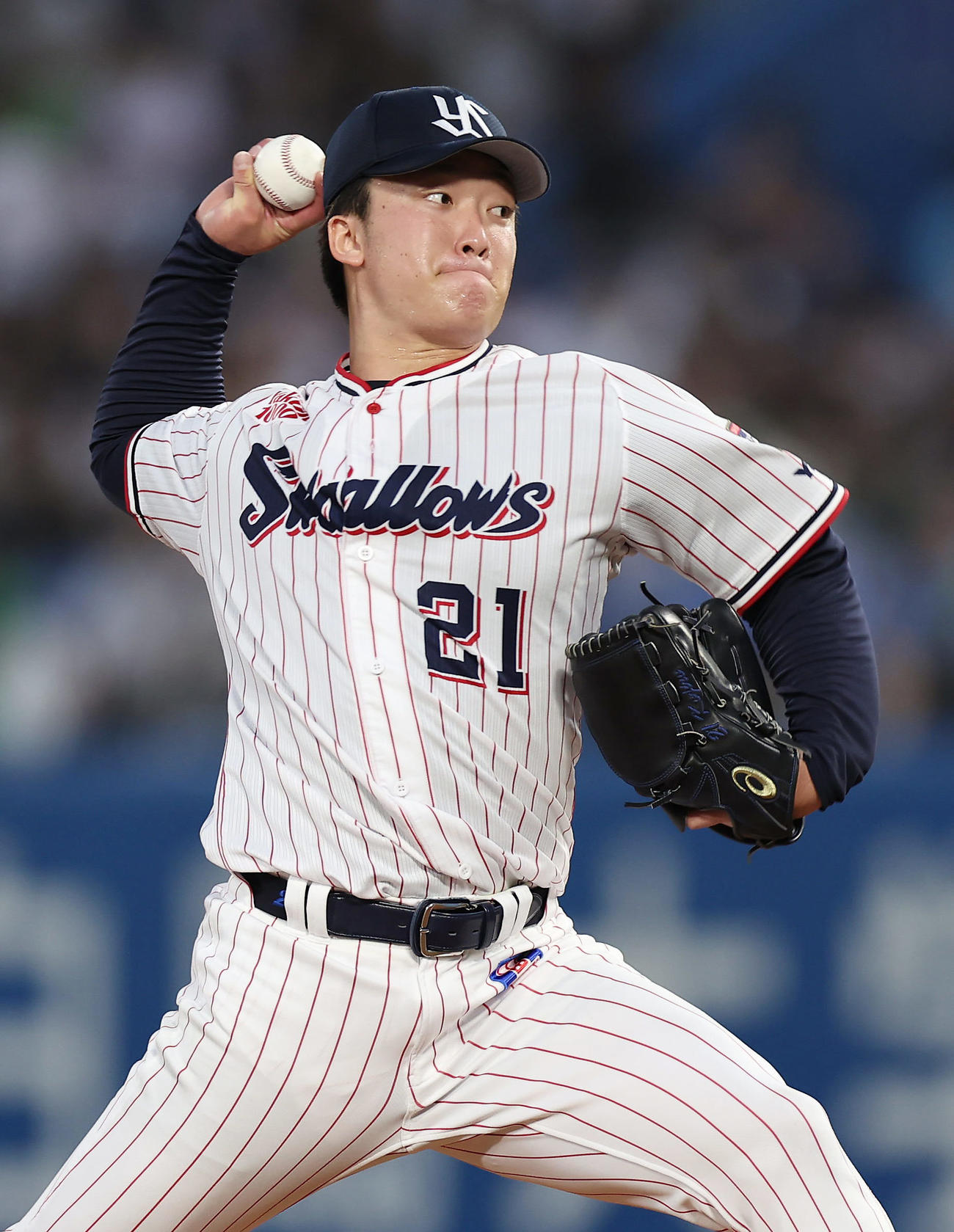 ヤクルト対阪神　力投するヤクルト先発の吉村（撮影・前田充）