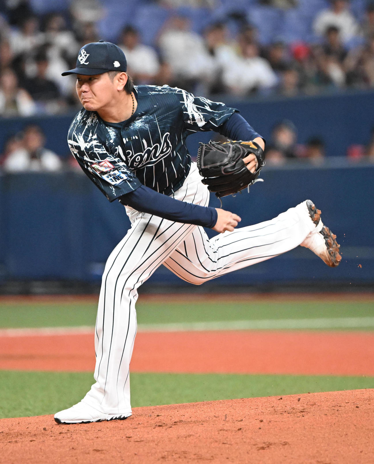 オリックス対西武　先発する西武青山（撮影・和賀正仁）