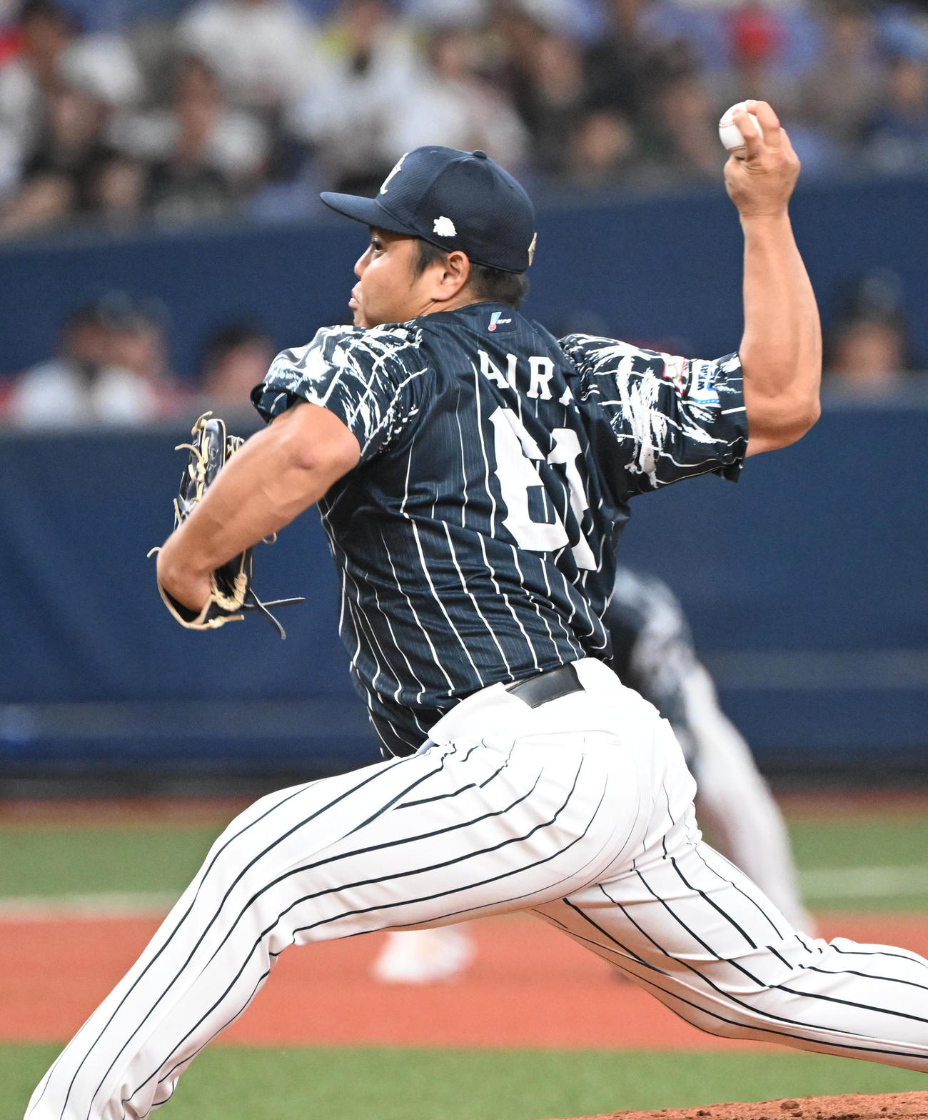 オリックス対西武　7回に登板する西武平良（撮影・和賀正仁）