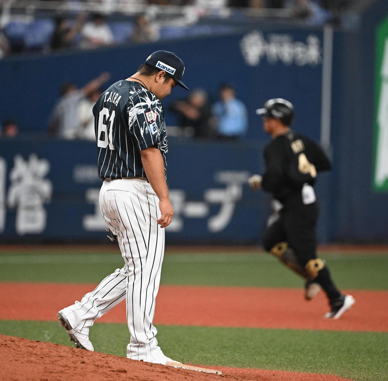 オリックス対西武　7回裏オリックス1死二塁、森に2点本塁打を浴びた平良（撮影・和賀正仁）